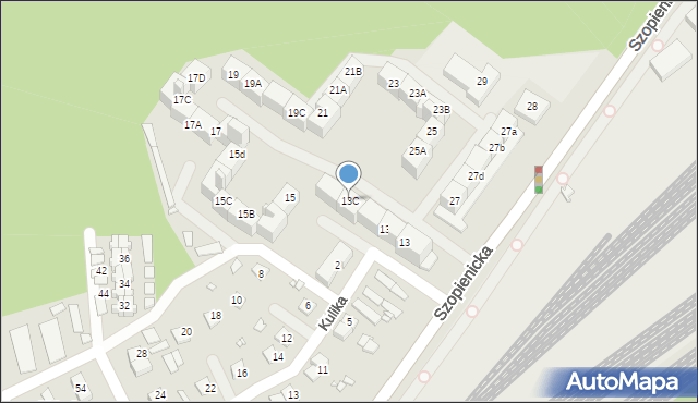 Katowice, Szopienicka, 13C, mapa Katowic