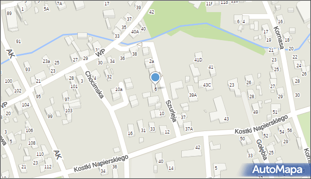 Katowice, Szurleja Jana, ks., 6, mapa Katowic