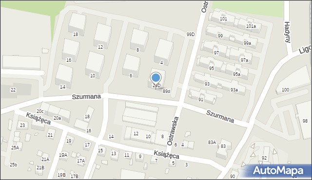Katowice, Szurmana Tadeusza, bp., 2, mapa Katowic