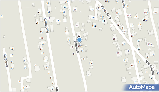 Katowice, Szarotek, 10A, mapa Katowic