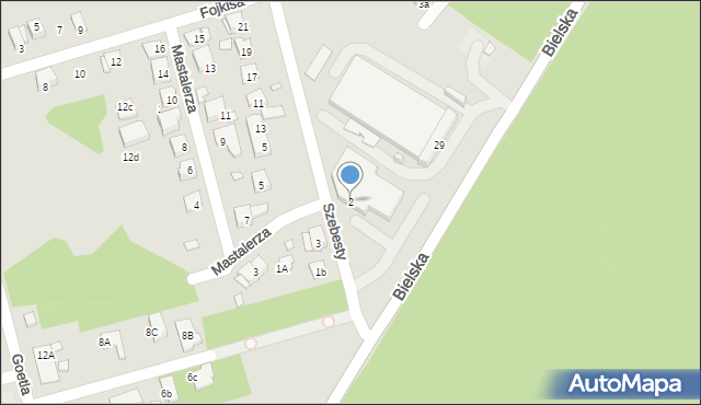 Katowice, Szebesty Adama, 2, mapa Katowic