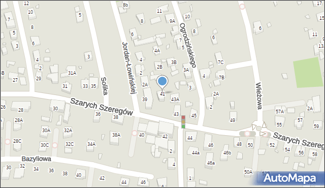 Katowice, Szarych Szeregów, 41, mapa Katowic