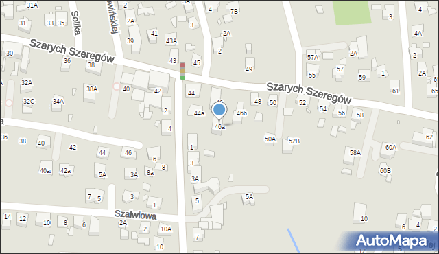 Katowice, Szarych Szeregów, 46a, mapa Katowic