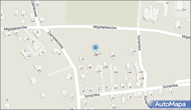 Katowice, Szramka Emila, ks., 22B, mapa Katowic