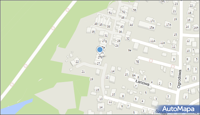 Katowice, Szojdy, 27b, mapa Katowic