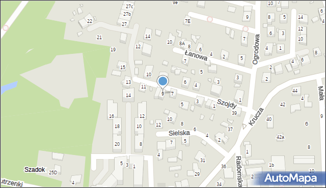 Katowice, Szojdy, 9, mapa Katowic