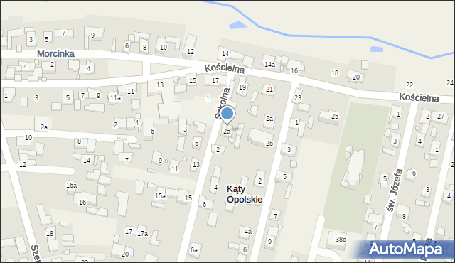 Kąty Opolskie, Szkolna, 2a, mapa Kąty Opolskie