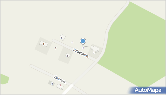 Kawle, Szlachetna, 4, mapa Kawle