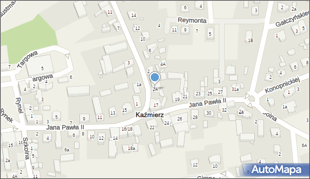 Kaźmierz, Szamotulska, 2A, mapa Kaźmierz