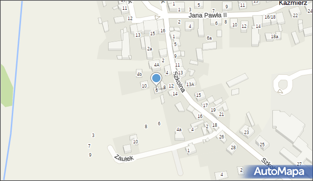 Kaźmierz, Szkolna, 6, mapa Kaźmierz