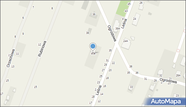 Kazuń Polski, Szkolna, 40a, mapa Kazuń Polski