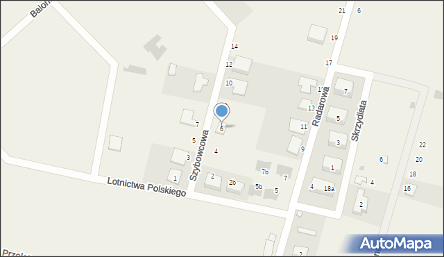 Kębłowice, Szybowcowa, 6, mapa Kębłowice