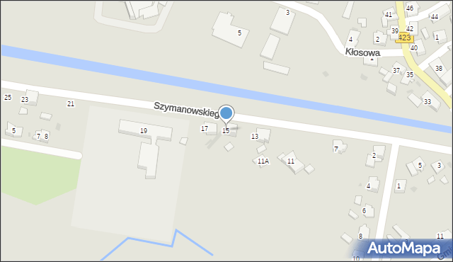 Kędzierzyn-Koźle, Szymanowskiego Karola, 15, mapa Kędzierzyna-Koźle