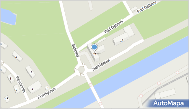 Kędzierzyn-Koźle, Szkolna, 15, mapa Kędzierzyna-Koźle