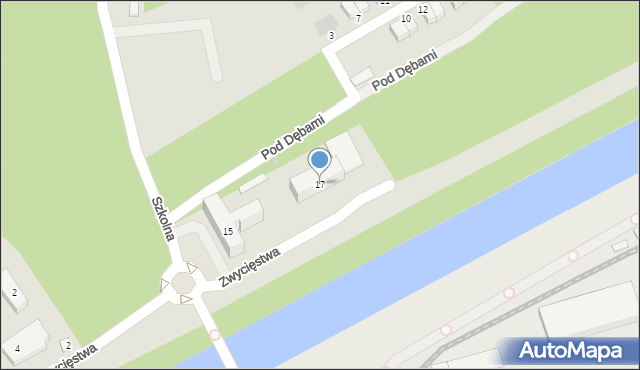 Kędzierzyn-Koźle, Szkolna, 17, mapa Kędzierzyna-Koźle