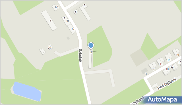 Kędzierzyn-Koźle, Szkolna, 9, mapa Kędzierzyna-Koźle