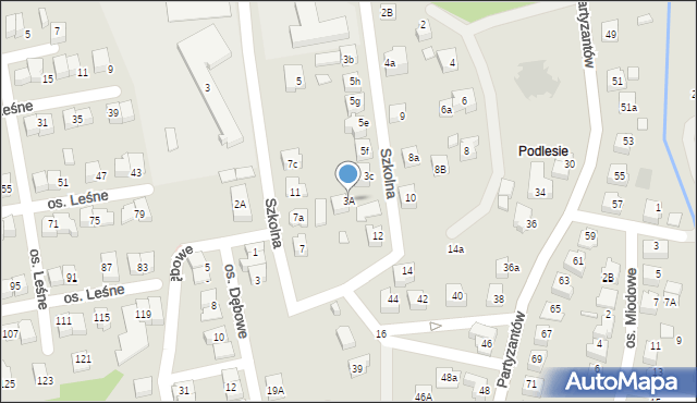 Kęty, Szkolna, 3A, mapa Kęty