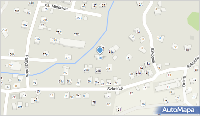 Kęty, Szkotnia, 18, mapa Kęty