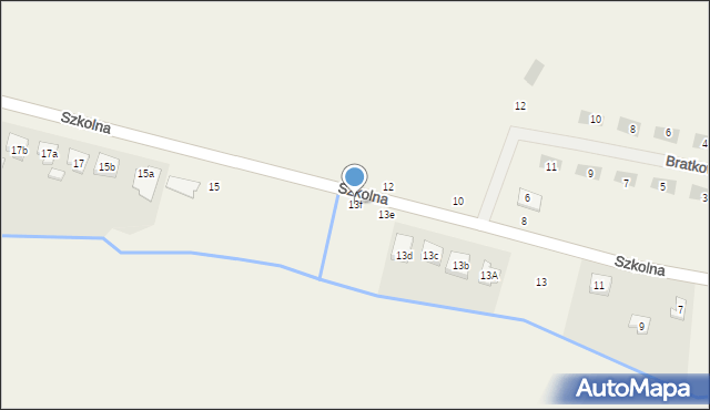 Kicin, Szkolna, 13f, mapa Kicin