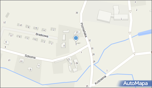 Kicin, Szkolna, 2, mapa Kicin