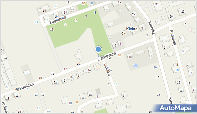 Kiekrz, Szkutnicza, 8, mapa Kiekrz