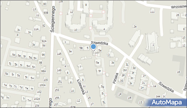 Kielce, Szwedzka, 5d, mapa Kielc