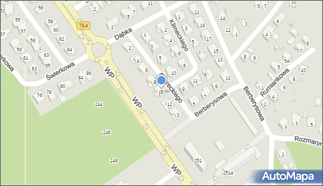 Kielce, Szareckiego Bolesława, gen., 10, mapa Kielc