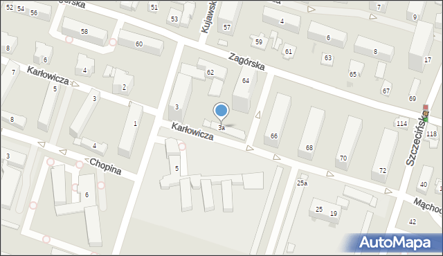 Kielce, Szymanowskiego Karola, 3a, mapa Kielc