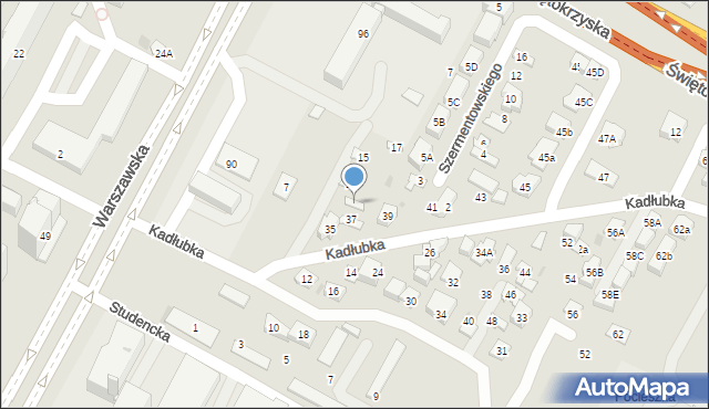 Kielce, Szermentowskiego Józefa, 11, mapa Kielc