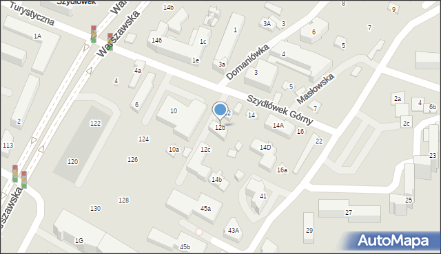 Kielce, Szydłówek Górny, 12b, mapa Kielc