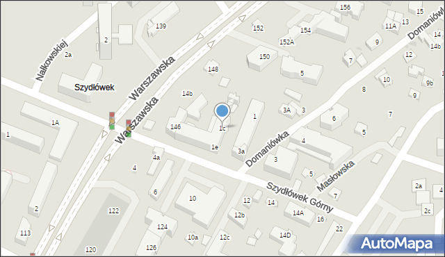 Kielce, Szydłówek Górny, 1c, mapa Kielc