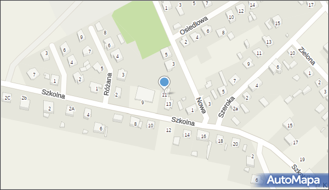 Kiełcz, Szkolna, 13a, mapa Kiełcz