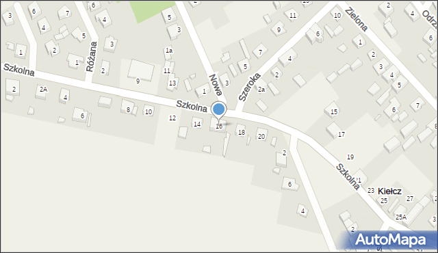 Kiełcz, Szkolna, 16, mapa Kiełcz