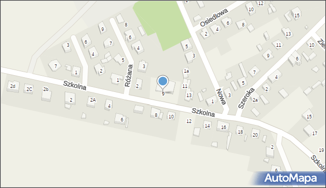 Kiełcz, Szkolna, 9, mapa Kiełcz