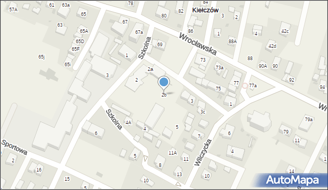 Kiełczów, Szkolna, 2b, mapa Kiełczów