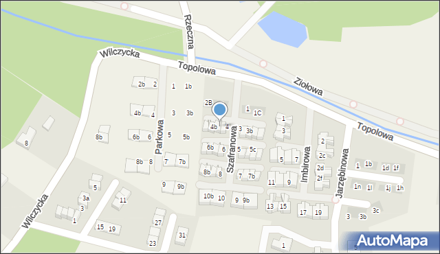 Kiełczówek, Szafranowa, 4a, mapa Kiełczówek