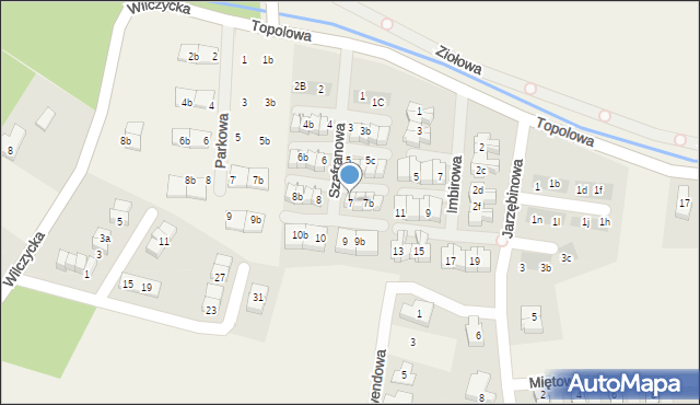 Kiełczówek, Szafranowa, 7, mapa Kiełczówek