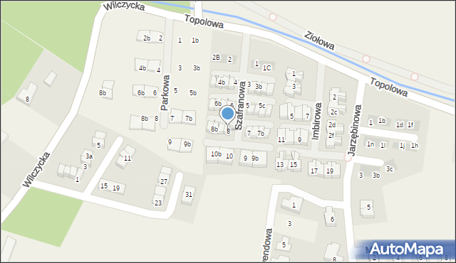 Kiełczówek, Szafranowa, 8, mapa Kiełczówek