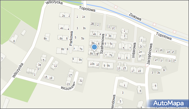 Kiełczówek, Szafranowa, 8a, mapa Kiełczówek