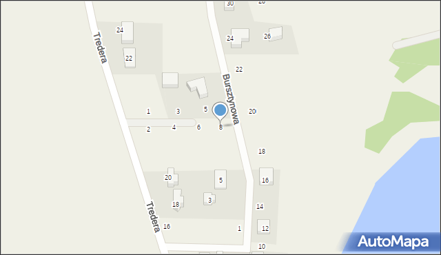 Kielno, Szafirowa, 8, mapa Kielno