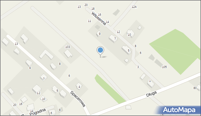 Kiełpino, Szczęśliwa, 20, mapa Kiełpino