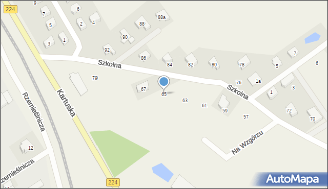 Kiełpino, Szkolna, 65, mapa Kiełpino