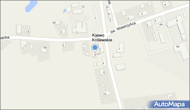 Kijewo Królewskie, Szlachecka, 1, mapa Kijewo Królewskie