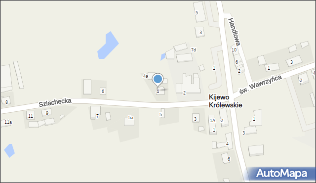 Kijewo Królewskie, Szlachecka, 4, mapa Kijewo Królewskie