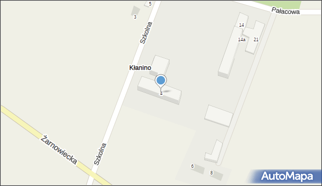 Kłanino, Szkolna, 4, mapa Kłanino