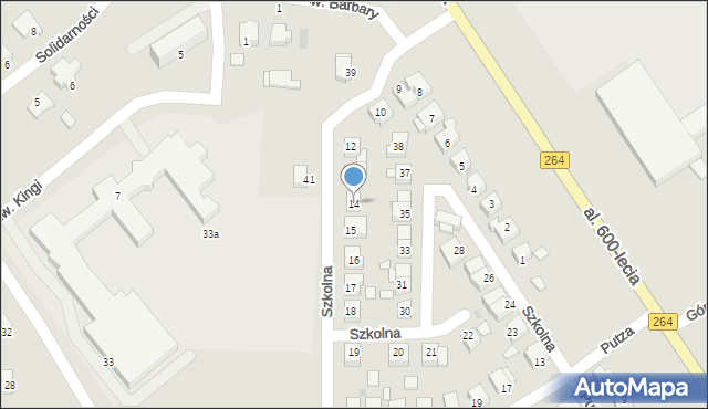 Kleczew, Szkolna, 14, mapa Kleczew