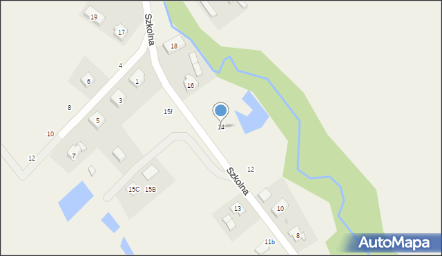 Kleszczewo, Szkolna, 14, mapa Kleszczewo