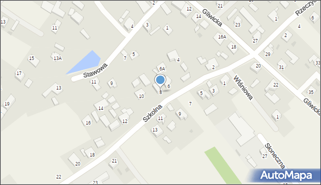 Kleszczów, Szkolna, 8, mapa Kleszczów