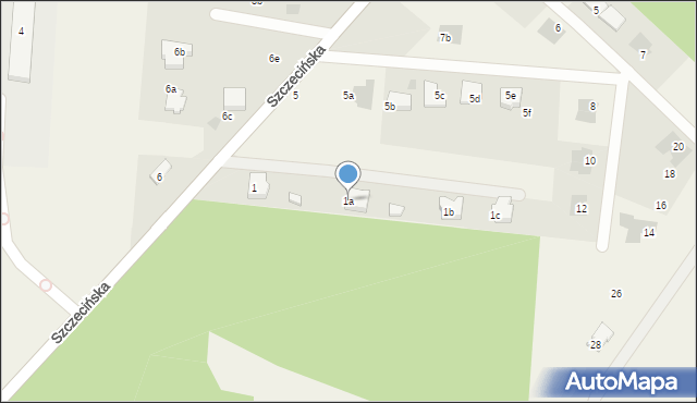 Kliniska Wielkie, Szczecińska, 1a, mapa Kliniska Wielkie