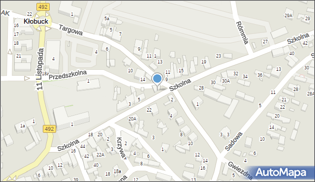 Kłobuck, Szkolna, 7, mapa Kłobuck
